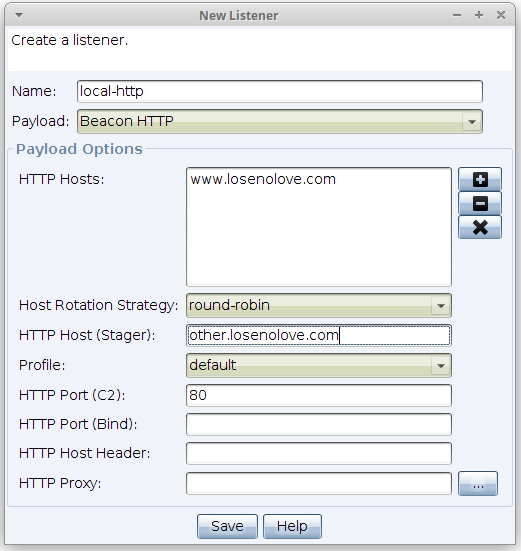 HTTP Beacon Setup